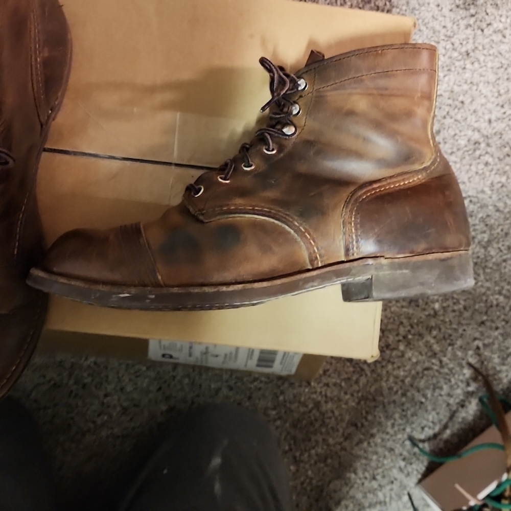 Red Wing Shoes Brown Leather Boots - Picture 10 of 14